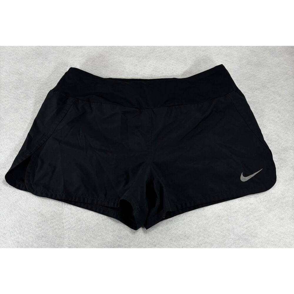 Nike Dri-FIT Running Shorts Women Medium Black Athletic Gym Workout